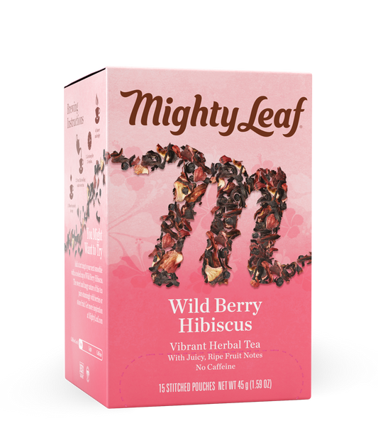 Mighty Leaf Wild berry hibiscus tea - 15 ct pouches