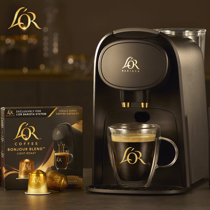 Coffee capsules are exclusively compatible with the L'OR BARISTA System.