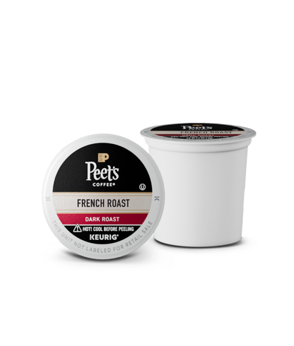 Peet's Coffee French Roast K-Cup on a white background