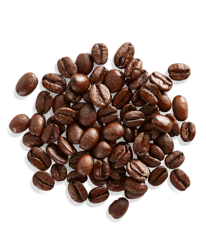 Peet's Arabian Mocha Sanani Coffee beans shown up close with detail